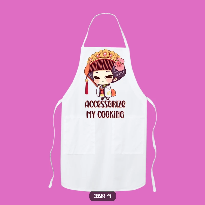 Funny Geisha Styling Apron: Kitchen Mischief Ready Gift