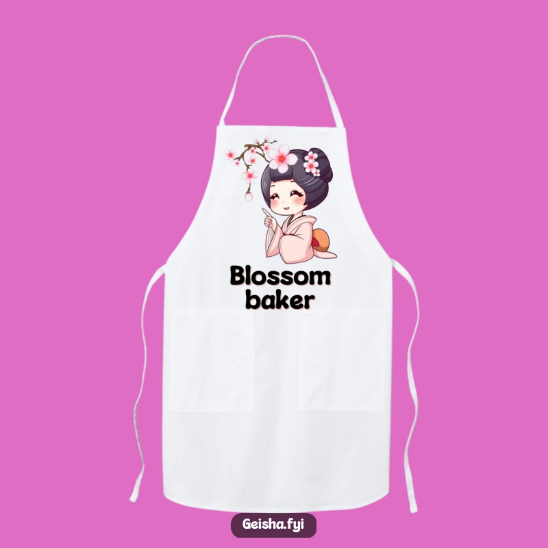 Funny Geisha Cherry Blossom Apron: Cook with Joy and Beauty, a Humorous Gift