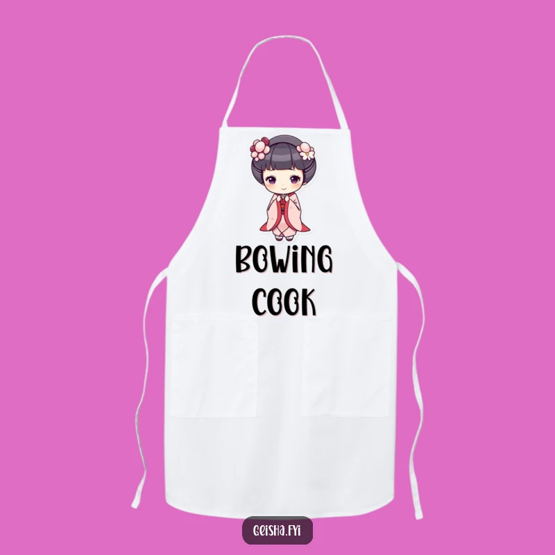 Funny Geisha Bowing Apron: Cook with Grace and Cheer, a Perfect Humorous Gift