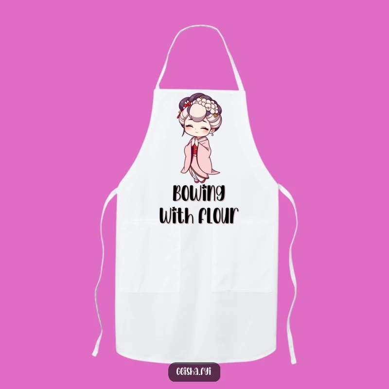 Funny Geisha Bow Apron - Hilarious Culinary Wear Gift