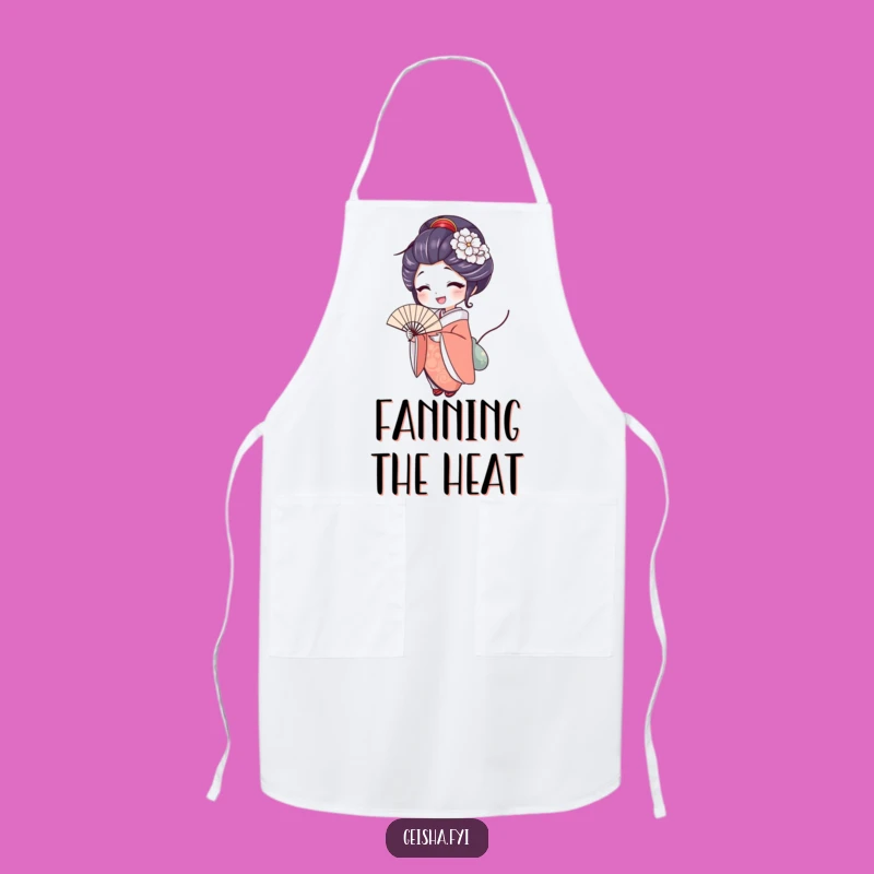 Funny Delighted Geisha Apron, Cook with Elegance and a Smile