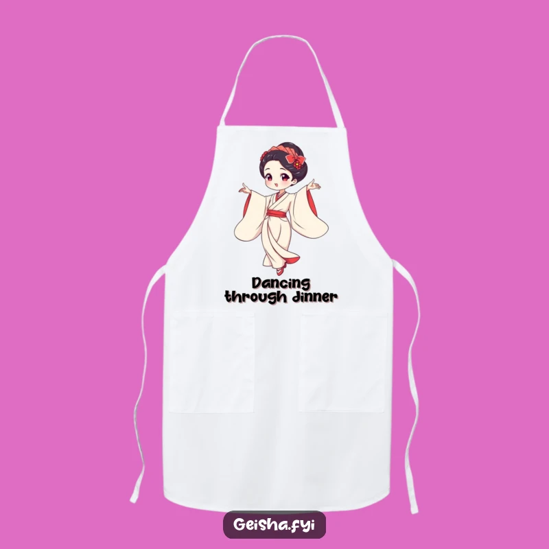 Funny Geisha Dancing Apron: Cook With Grace And Hilarious Style