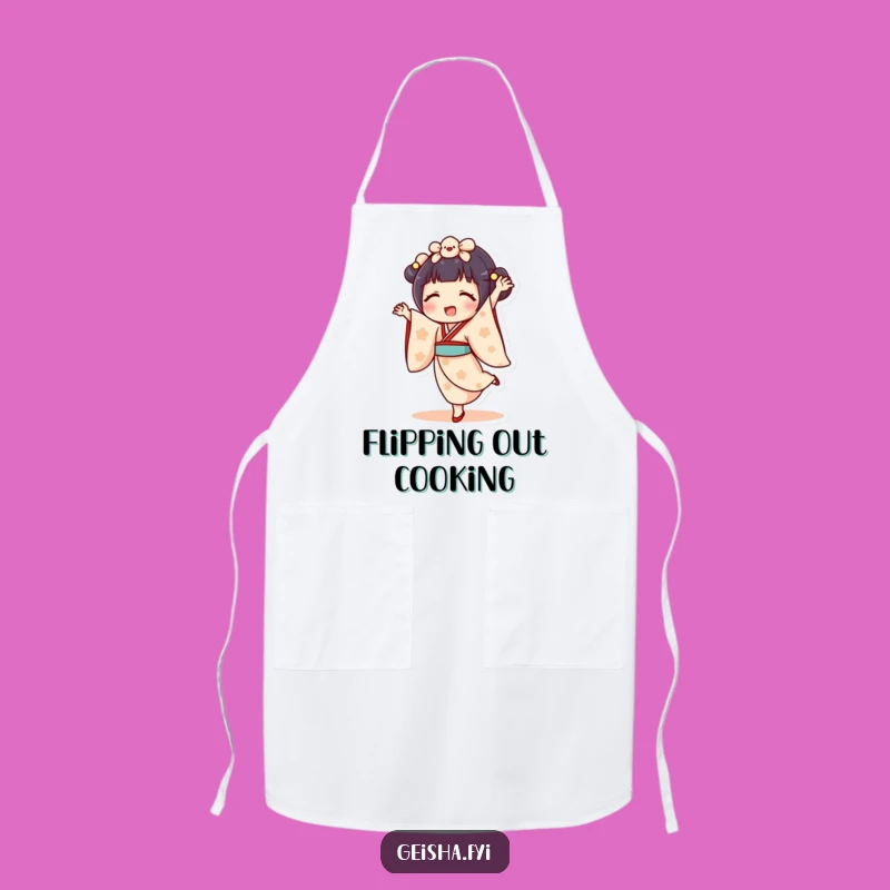 Funny Geisha Doll Cartwheel Apron - Delighted Kitchen Wear