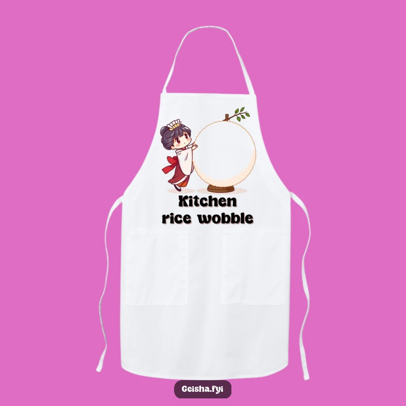Funny Geisha Rice Ball Apron - Kitchen Balancing Act, Ideal Funny Gift!