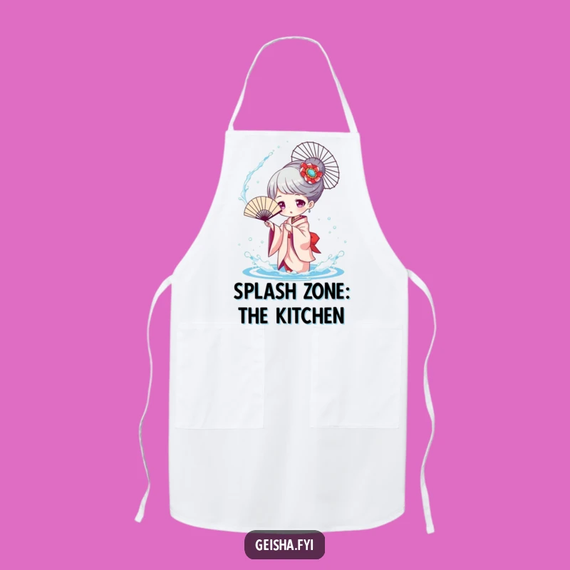 Funny Geisha Splashing Apron, Kitchen Water Games, Hilarious Chef Gift