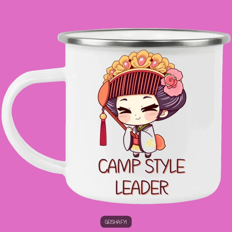 Adventure Ready Funny Geisha Comb Camping Mug: Fun Outdoors Gift