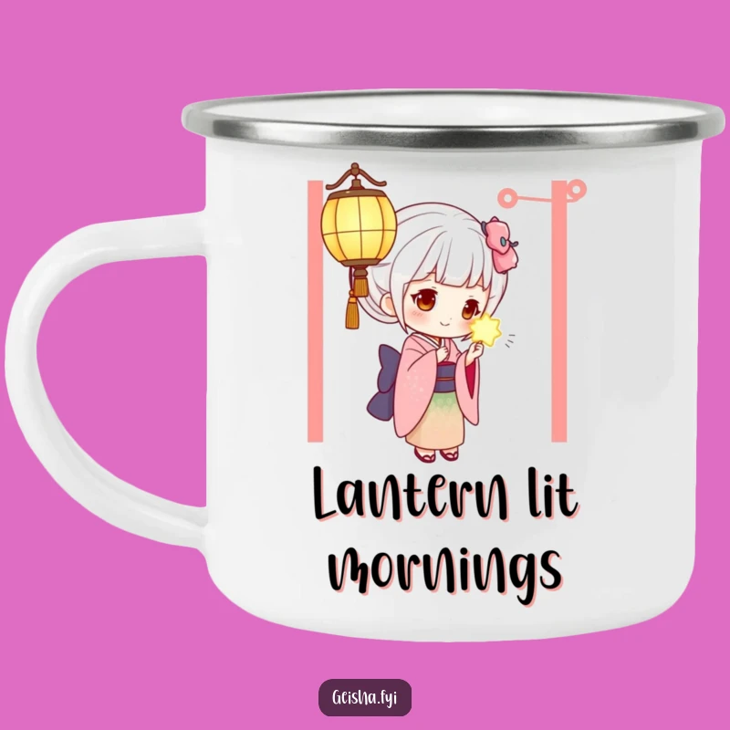 Funny Geisha Camping Mug: Trailside Curiosity and a Lantern