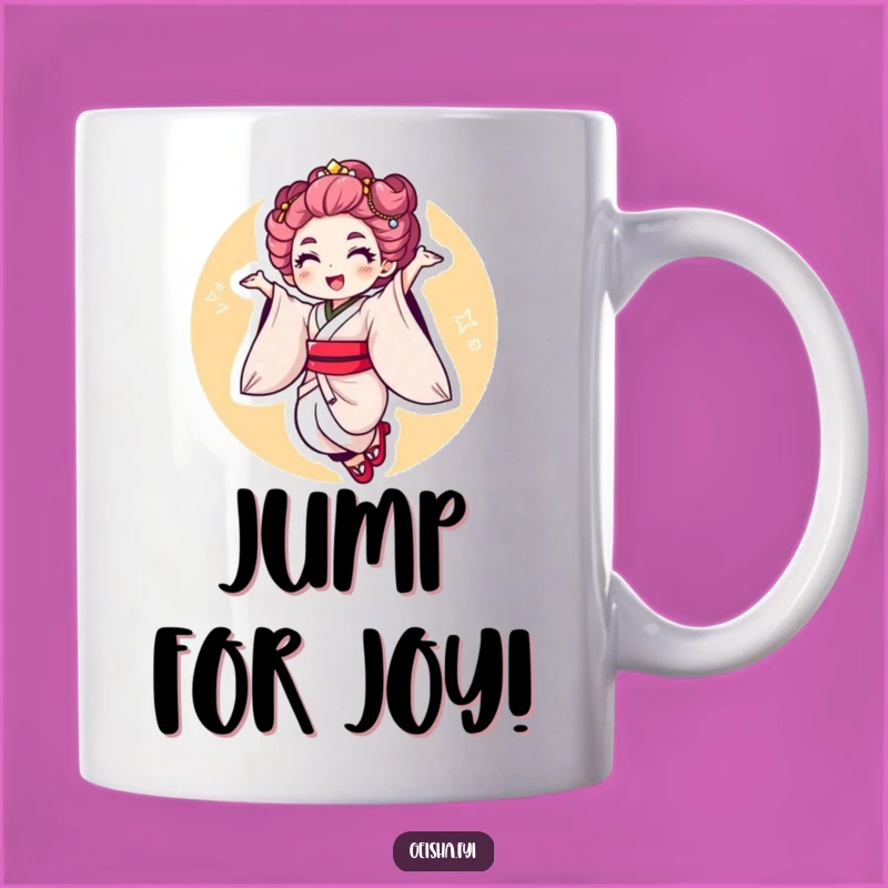 Funny Geisha Jump Mug - Energetic Character, Perfect Funny Gift!