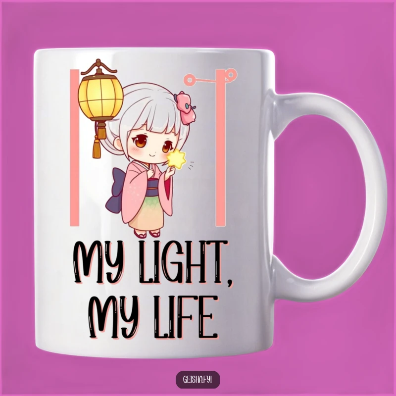 Funny Geisha Lantern Mug: A Curious & Enchanting Gift for Her