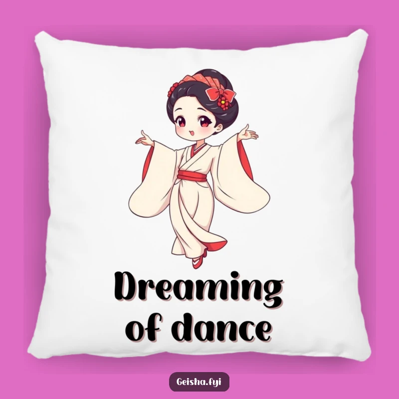 Funny Geisha Dancing Pillow: Cozy Comfort With Elegant Humor
