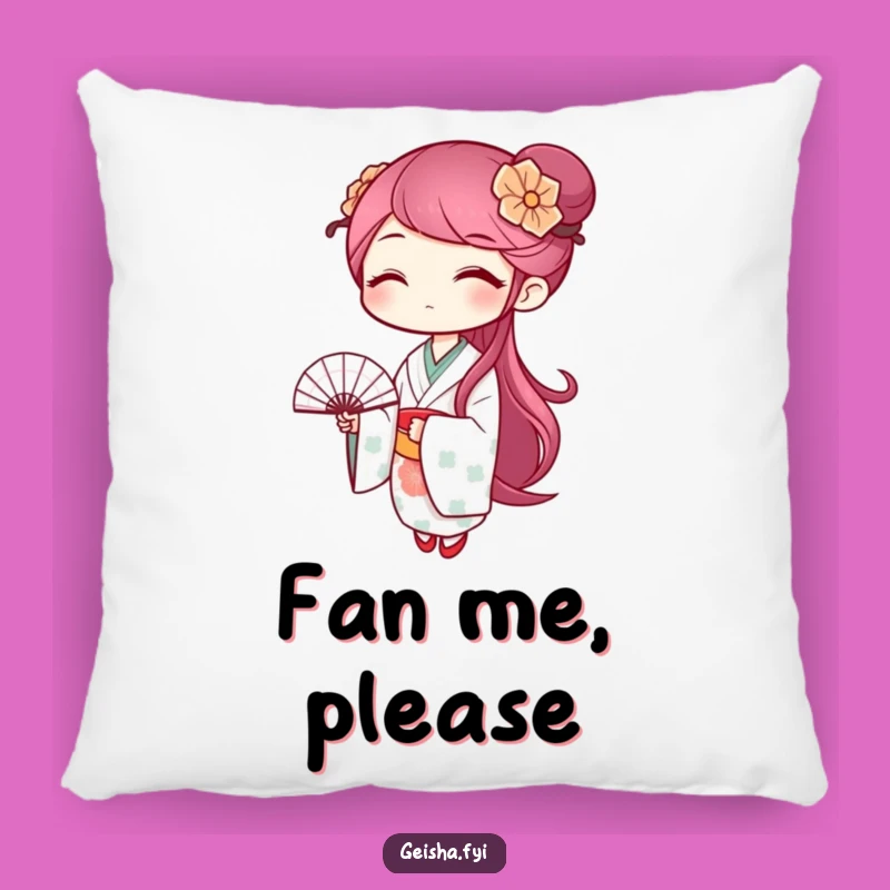 Funny Winking Geisha Pillow: Playful Charm for Cozy Spaces