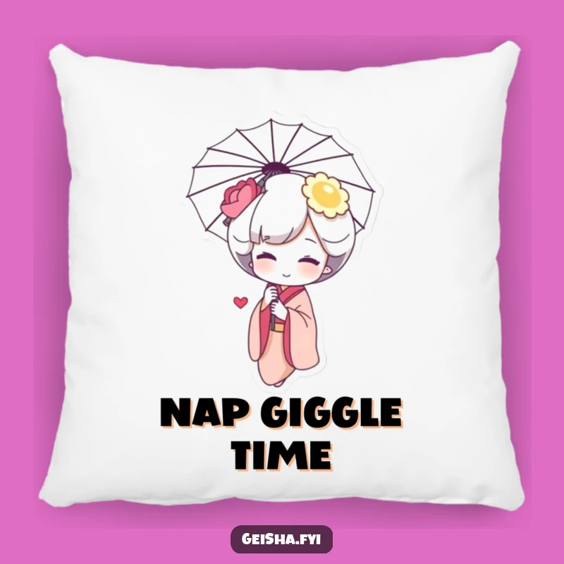 Funny Geisha Giggle Pillow - Cozy Shy Decor, Wonderful Funny Gift!