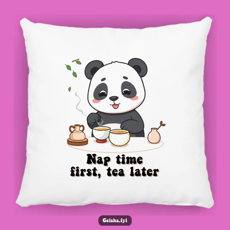 Comfy Funny Panda Tea Ceremony Pillow: Cute & Hilarious Decor