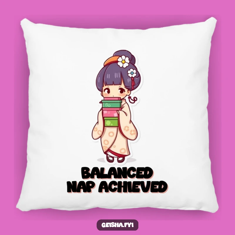 Soft Funny Geisha Box Pillow - Balancing Comfort, Colorful Accent, Adorable Funny Gift