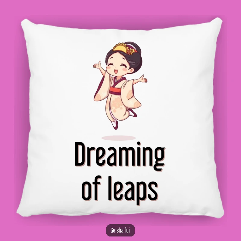 Soft Funny Joyful Geisha Pillow, Comfort and Energy for Your Space