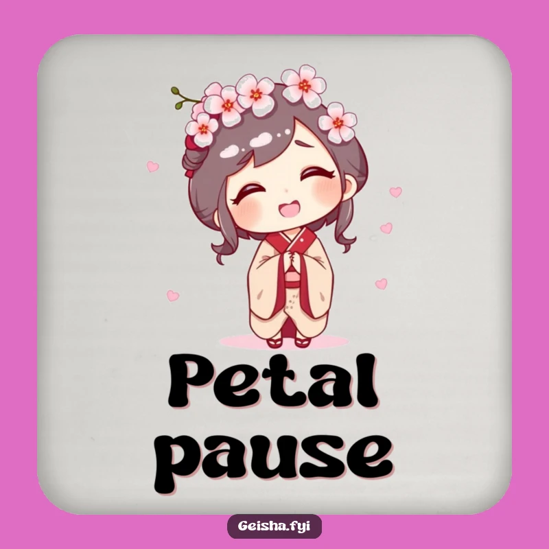 Funny Geisha Coaster: Protect Surfaces with Giggling Charm