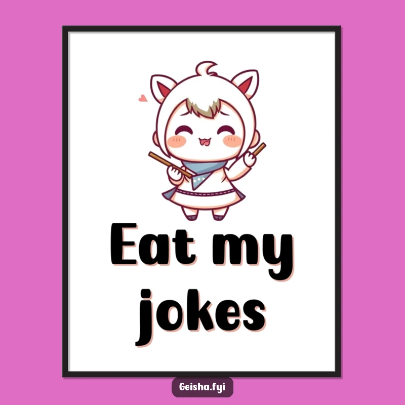 Funny Bento Box Poster: Delicious Japanese Food Art for Your Kitchen