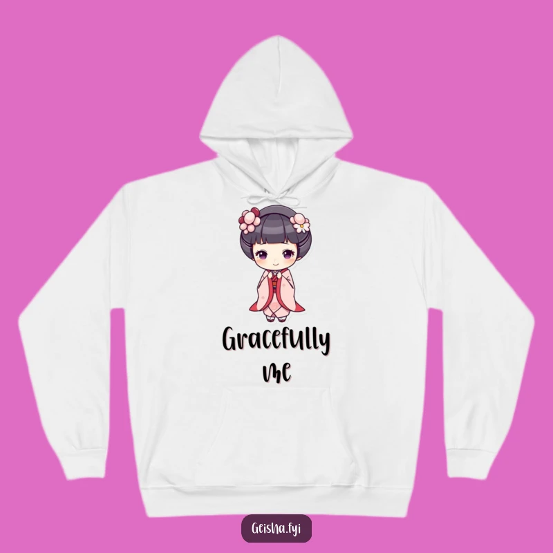 Cozy Funny Geisha Bowing Hoodie: Comfort Meets Grace in a Humorous Gift