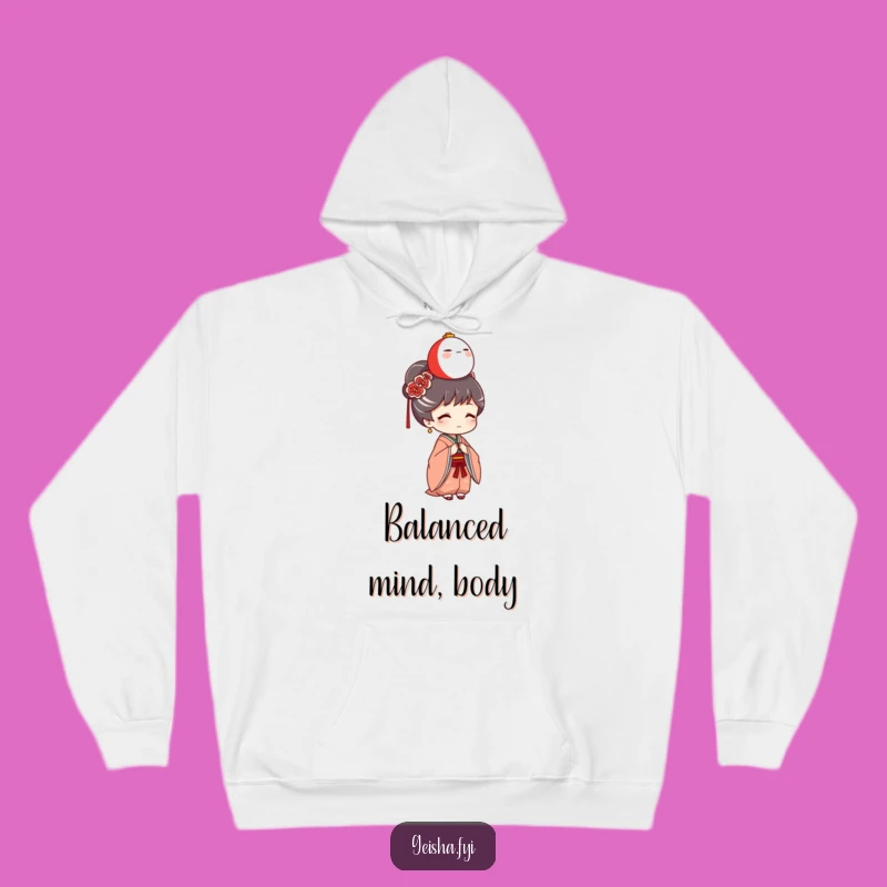 Cozy Funny Geisha Daruma Balance Hoodie: Ultimate Comfort and Laughs