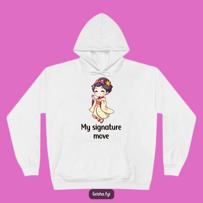 Funny Geisha Spin Hoodie: Cozy Motion, Playful Gift!