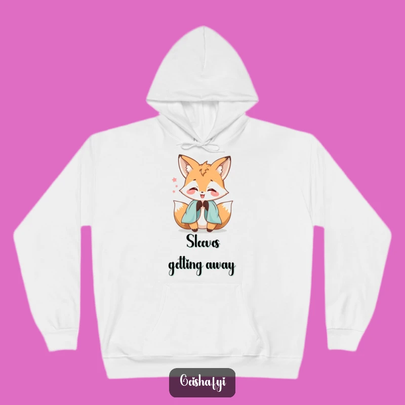 Funny Delighted Fox Silk Sleeve Hoodie: Cozy Up with Whimsical Charm
