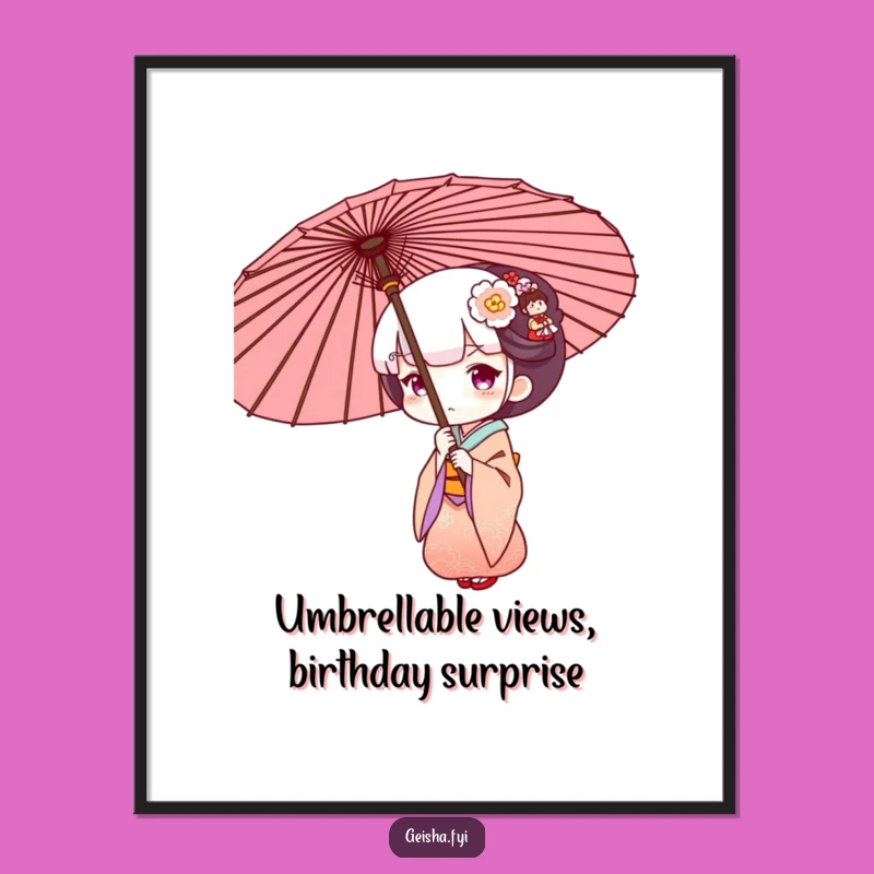 Funny Free Printable Geisha Wall Art - Curious Peek Downloadable Decor Gift