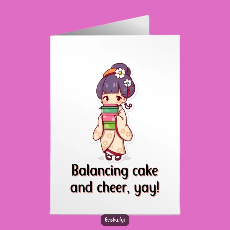 Free Printable Geisha Boxes Birthday Card - Funny Downloadable Gift for Her