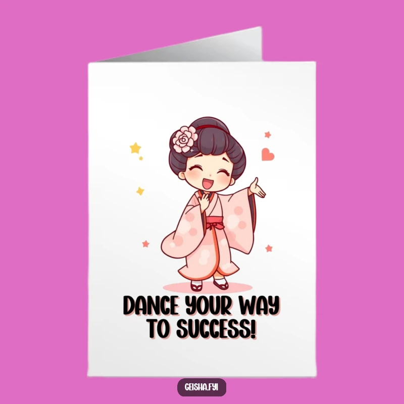 Free Printable Geisha Dance Congrats Card - Hilarious Downloadable Celebration