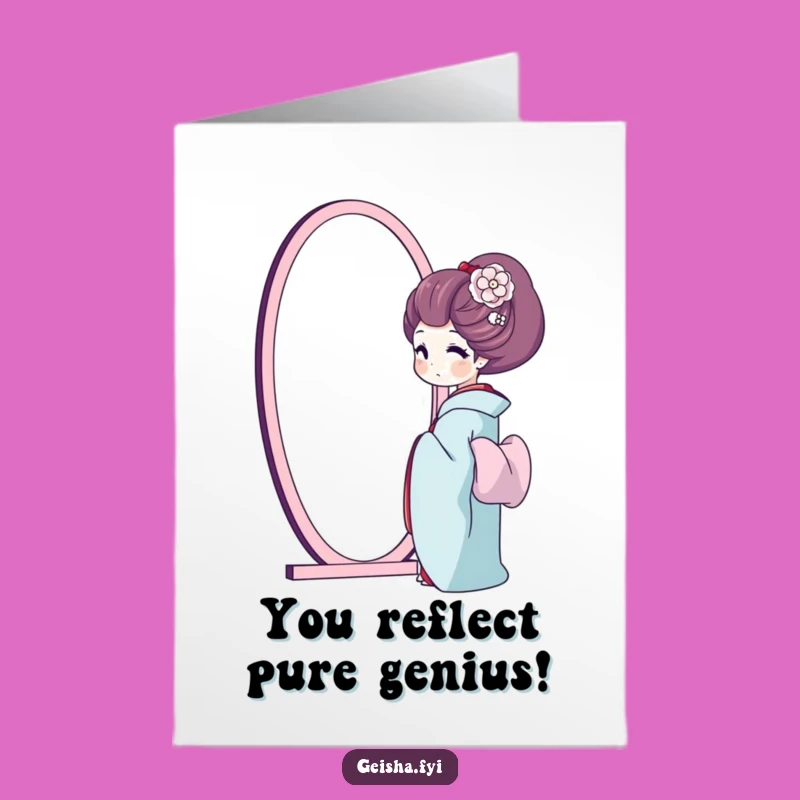 Free Printable Happy Geisha Reflection Congratulations Card - Joyful Download