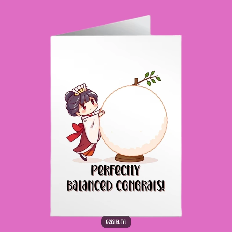 Free Printable Congrats Card: Rice Ball Challenge, Amusing Downloadable Gift!