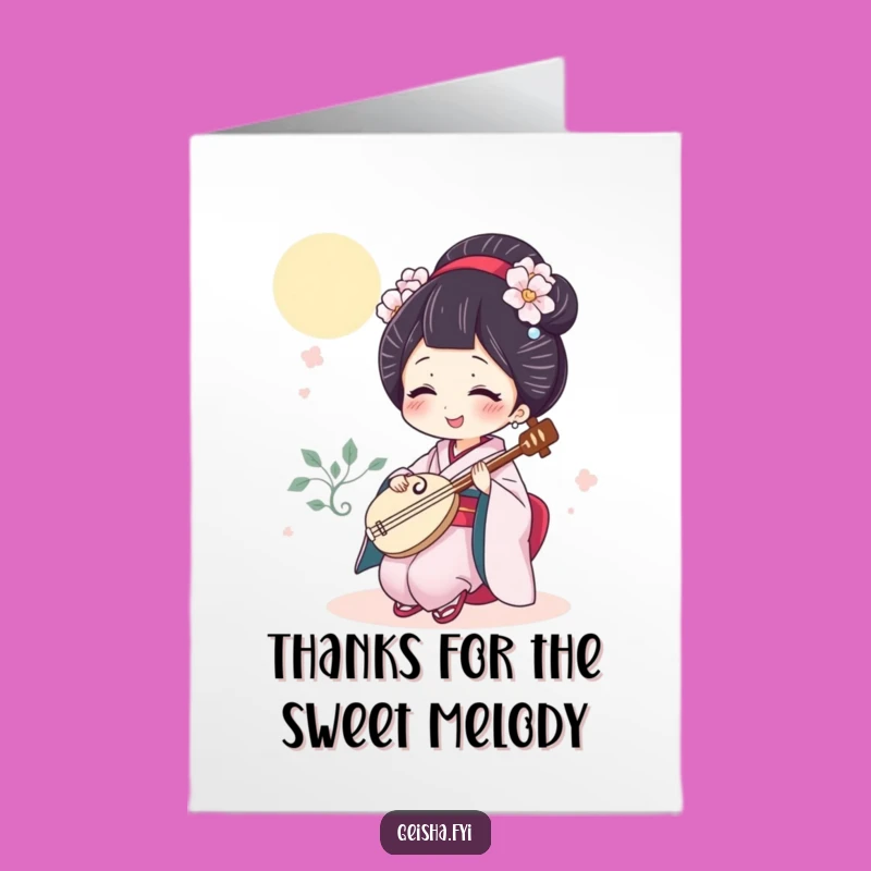 Free Printable Giggling Geisha Thank You Card - Funny Downloadable Gift