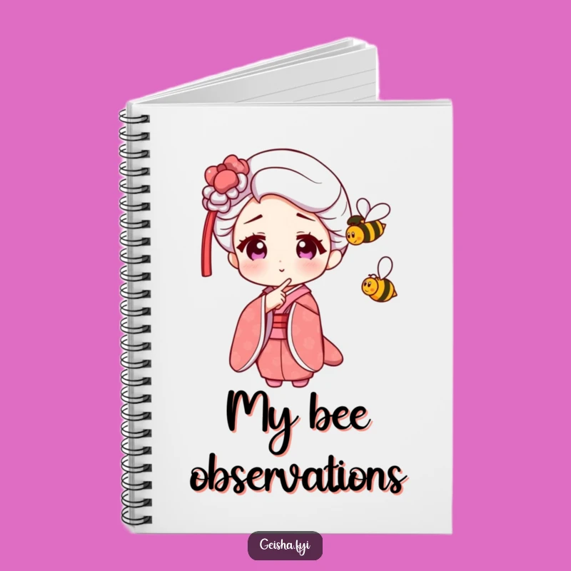 Funny Geisha Bee Notebook - Journal Your Adventures with Humor Gift