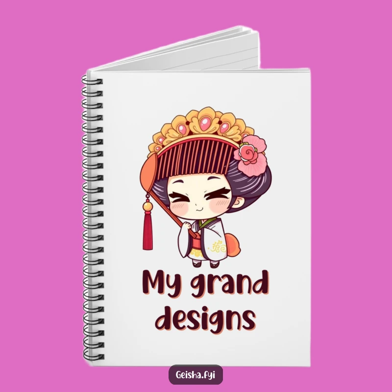 Funny Geisha Comb Notebook: Jot Down Mischievous Ideas Gift