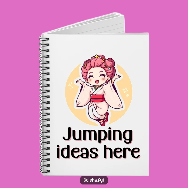 Funny Geisha Jump Notebook - Jot Down Ideas with Flair, Great Funny Gift!