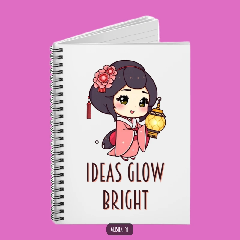 Funny Geisha Lantern Notebook: Playful Wink Journal, Humorous Gift for Writers