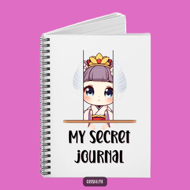 Funny Geisha Peeking Notebook: Journal with Hilarious Surprise
