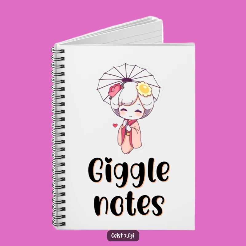 Funny Geisha Giggle Notebook - Jot Down Sweet Thoughts, Great Funny Gift!