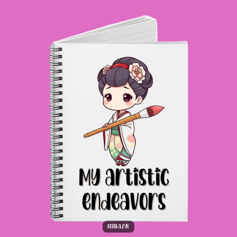 Funny Geisha Art Notebook: Journal with Hilarious Painter
