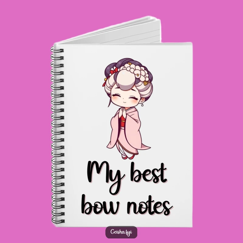 Funny Geisha Bow Notebook - Journal Your Thoughts with Humor Gift