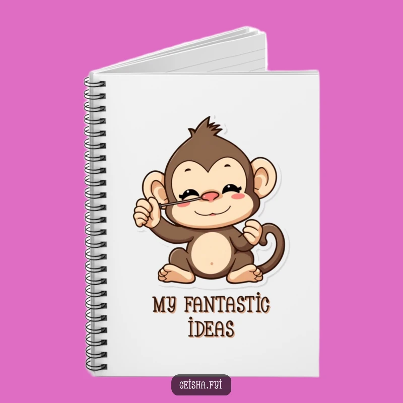 Funny Cheeky Monkey Fan Balance Notebook: Jot Down Your Wild Ideas