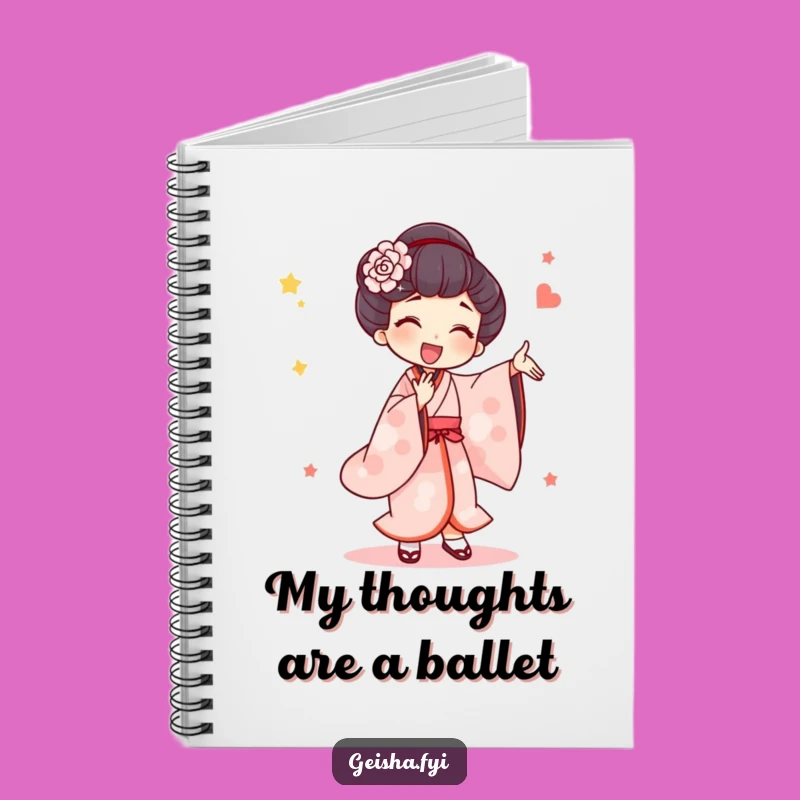 Funny Geisha Silly Dance Notebook: Jot Down Ideas with Artistic Whimsy Gift