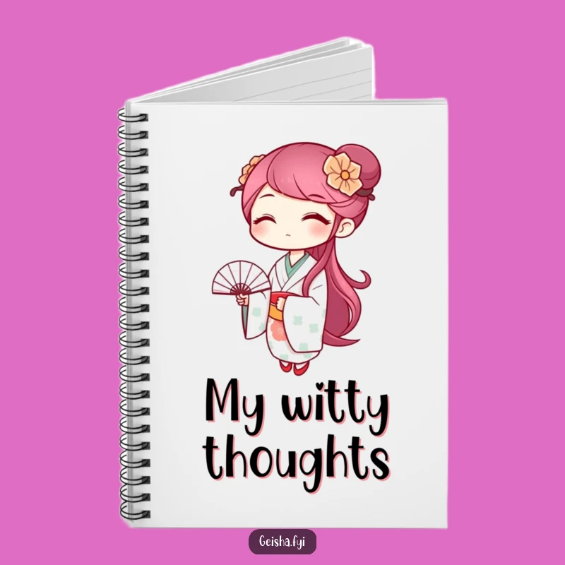 Funny Winking Geisha Notebook: Jot Down Playful Thoughts