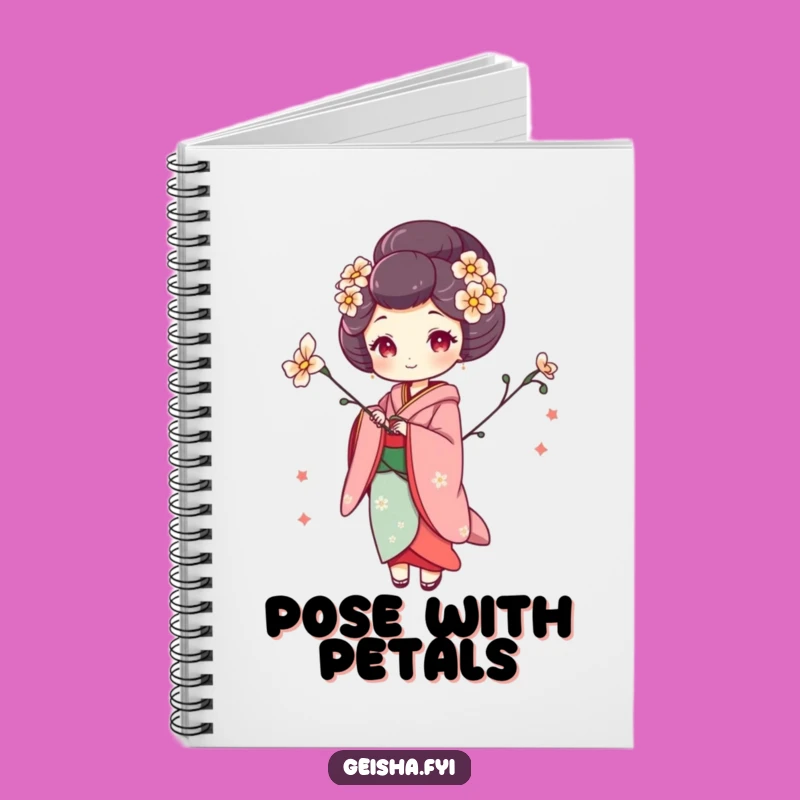 Funny Whimsical Geisha Notebook, Jot Down Ideas with Artistic Grace