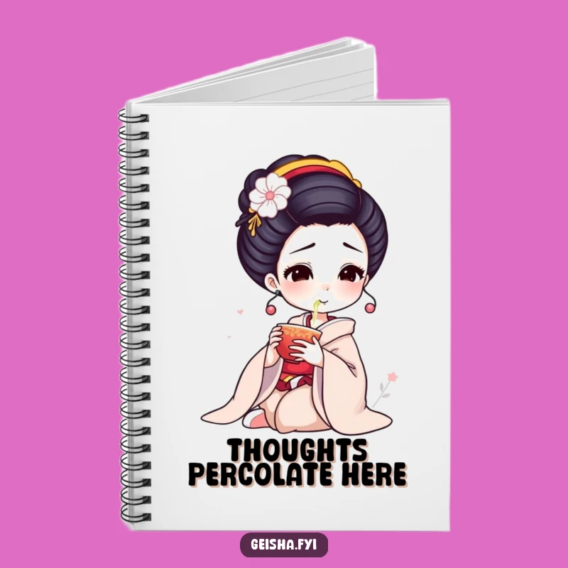Funny Geisha Tea Notebook: Elegant Sips Journal, Humorous Gift for Writers