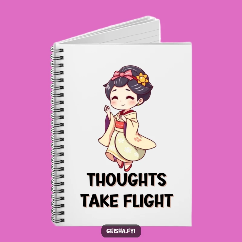 Funny Geisha Spin Notebook: Jot Down Your Moves Gift!