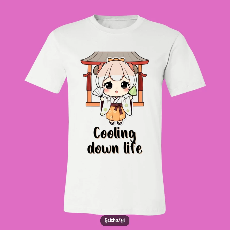 Funny Kawaii Japanese Character Fan Toss T-Shirt - Playful Cultural Tee Gift