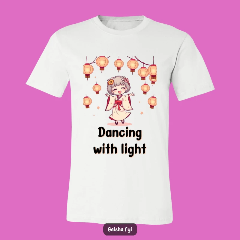 Funny Dancing Geisha T-Shirt - Joyful Lantern Festival Tee