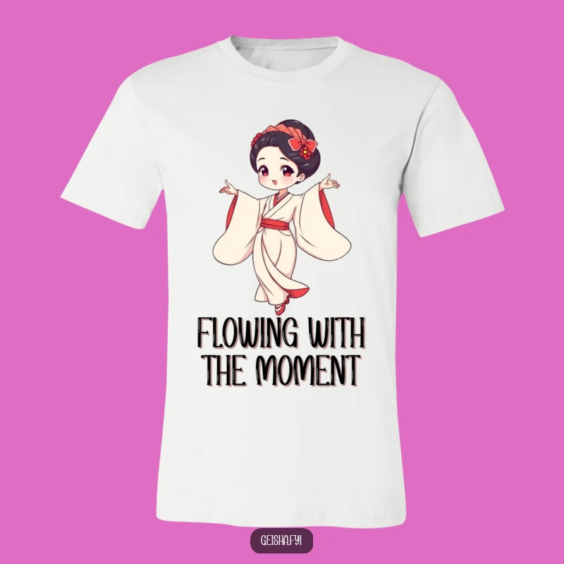 Funny Geisha Dancing T-Shirt: Flowing Sleeves For A Hilarious Style