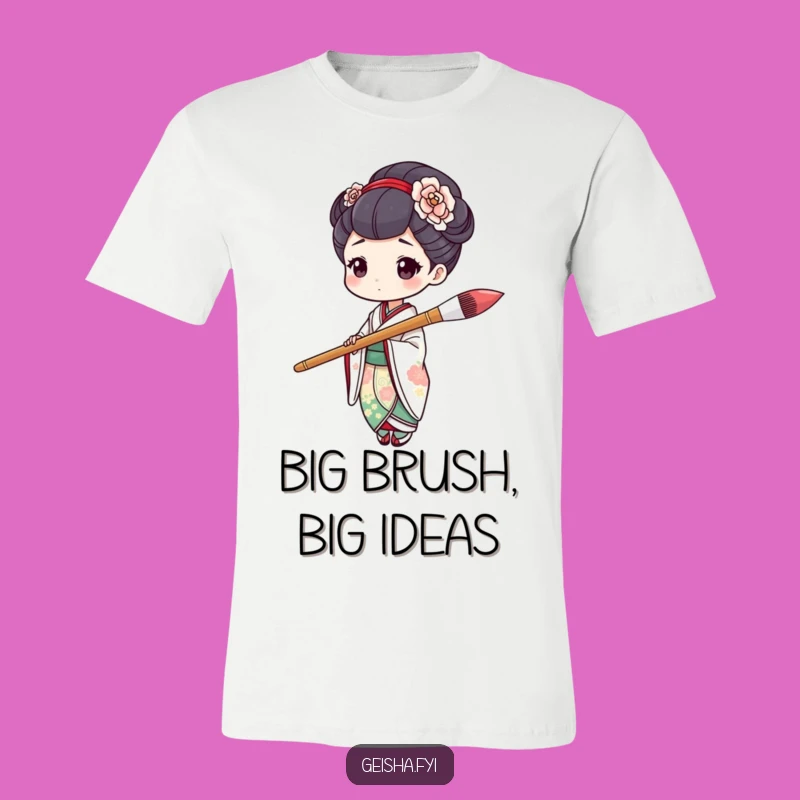 Funny Geisha Art T-Shirt: Hilarious Painter Character Shirt Gift