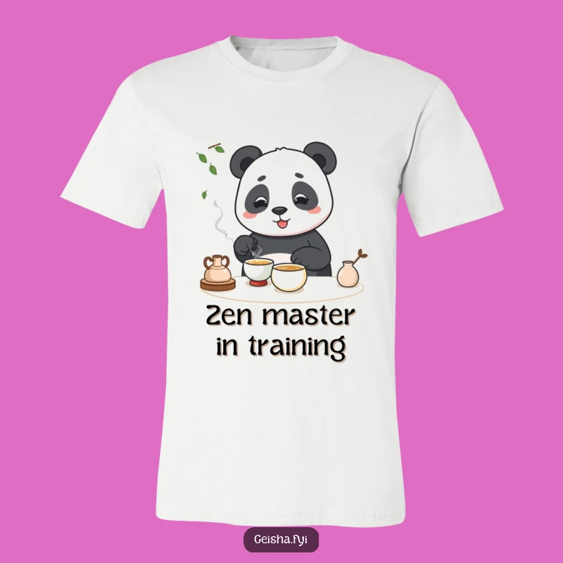 Funny Panda Tea Ceremony T-Shirt: Embrace the Clumsy Charm